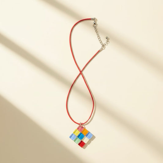 Handmade Glass Pendant – Color Mosaic