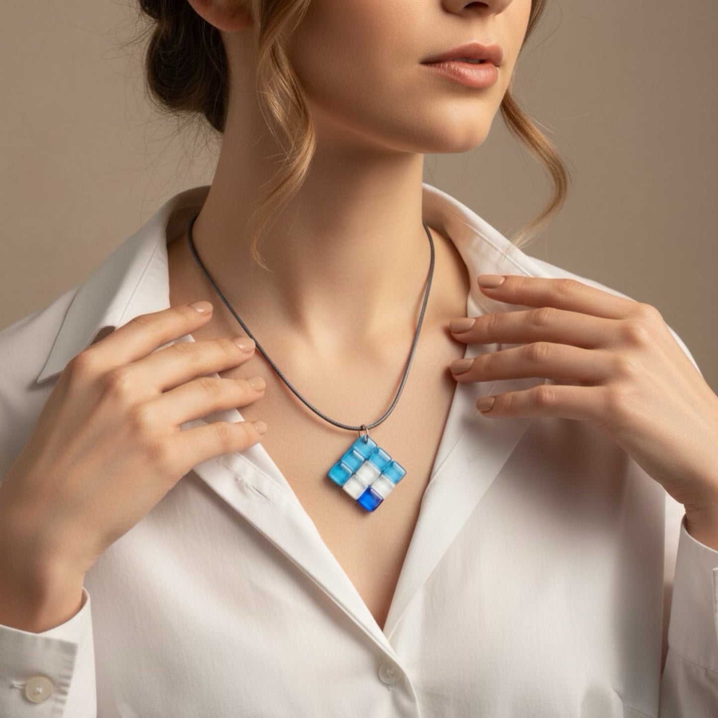 Handmade Fused Glass Necklace