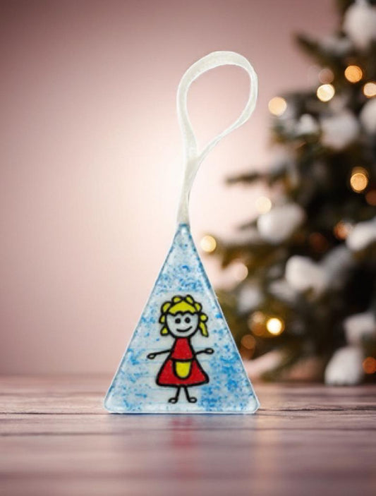 Christmas Glass Ornament “Little Girl”