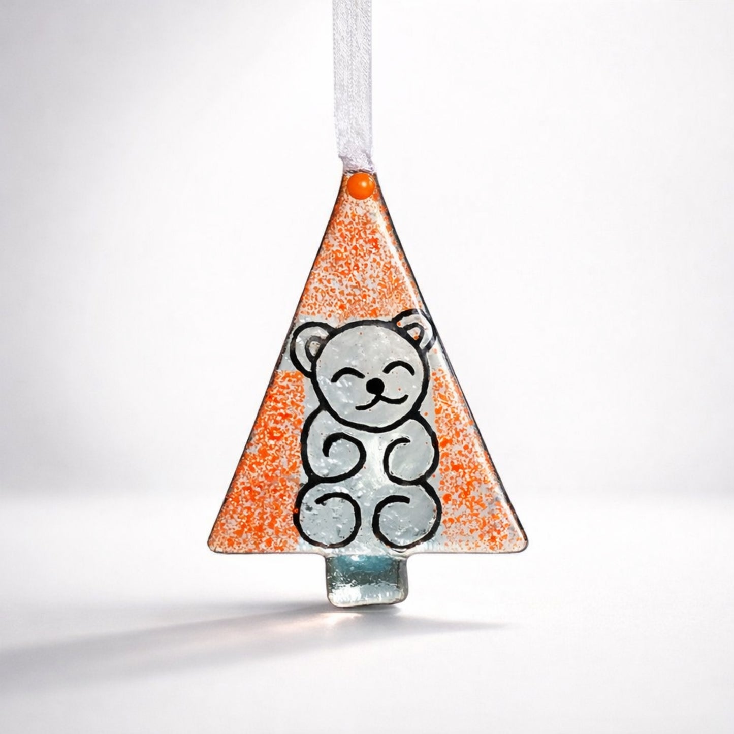 Orange Bear Tree Ornament