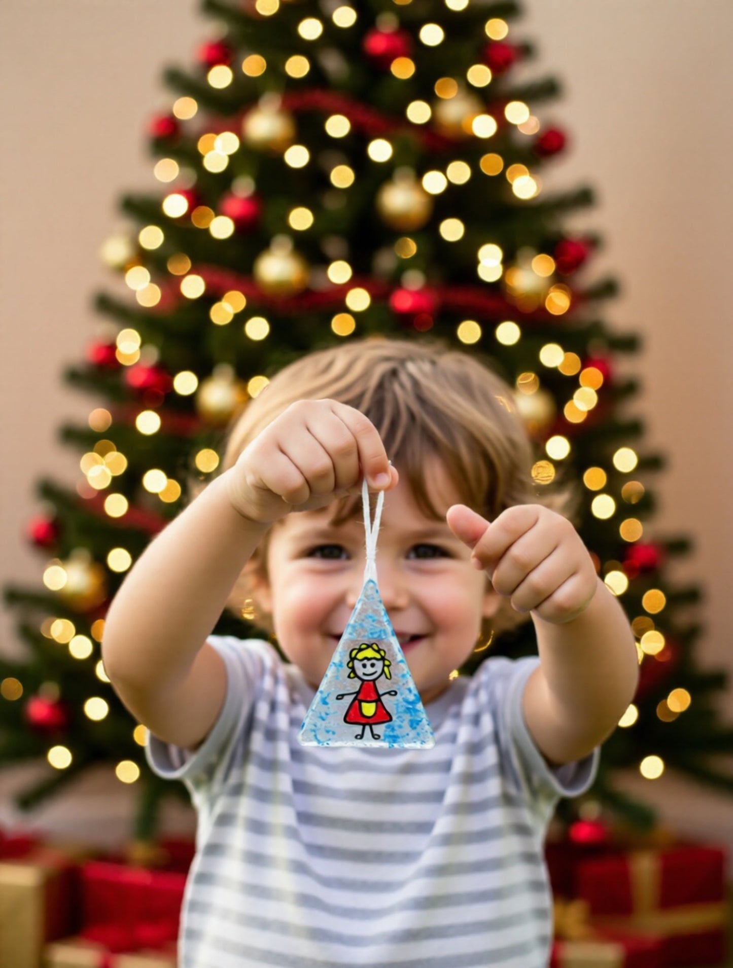Christmas Glass Ornament “Little Girl”