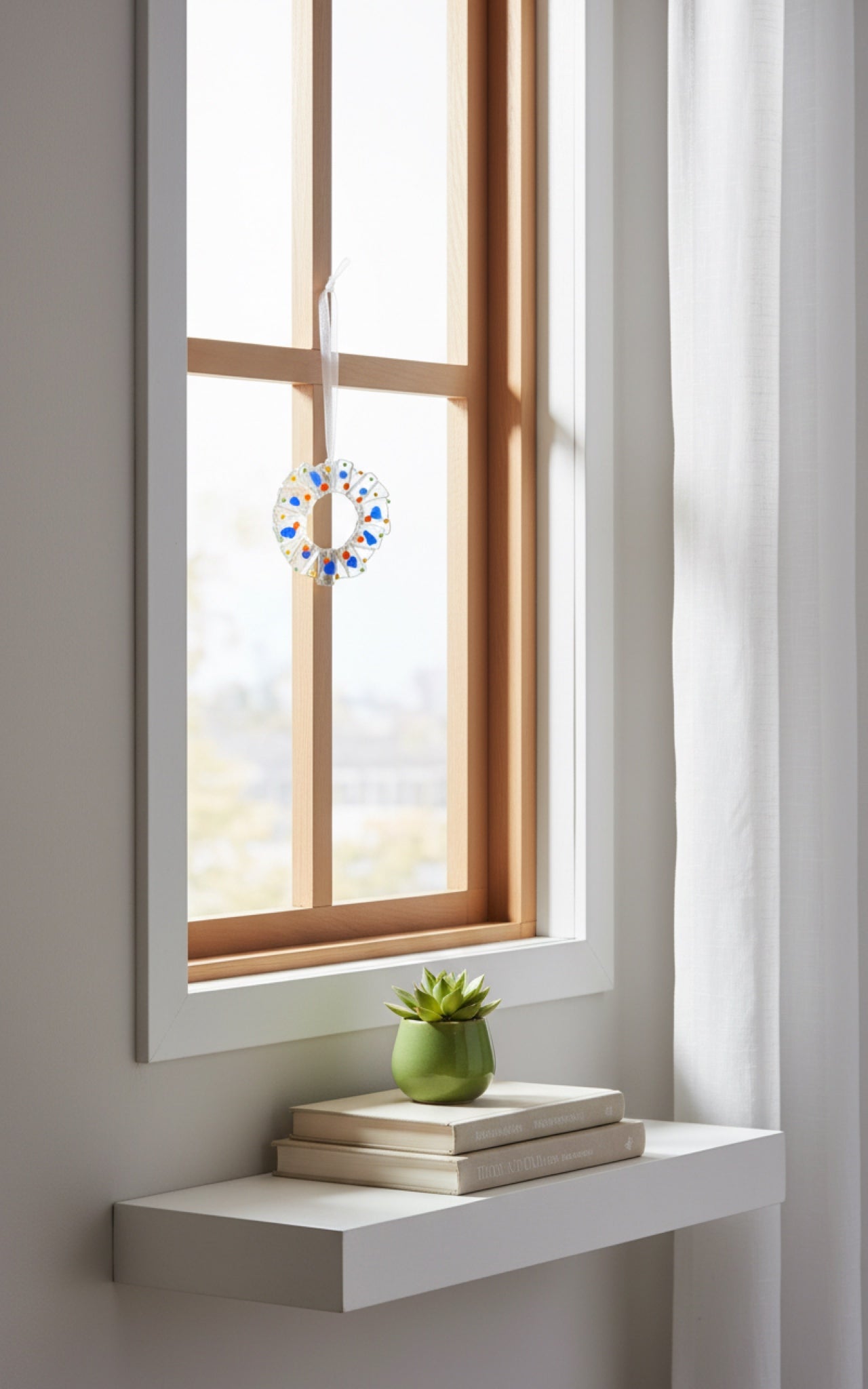 მყუდრო ლურჯი კონფეტის გვირგვინი